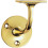 Loops Lightweight Handrail Bannister Bracket 72mm Projection Polished Brass 1