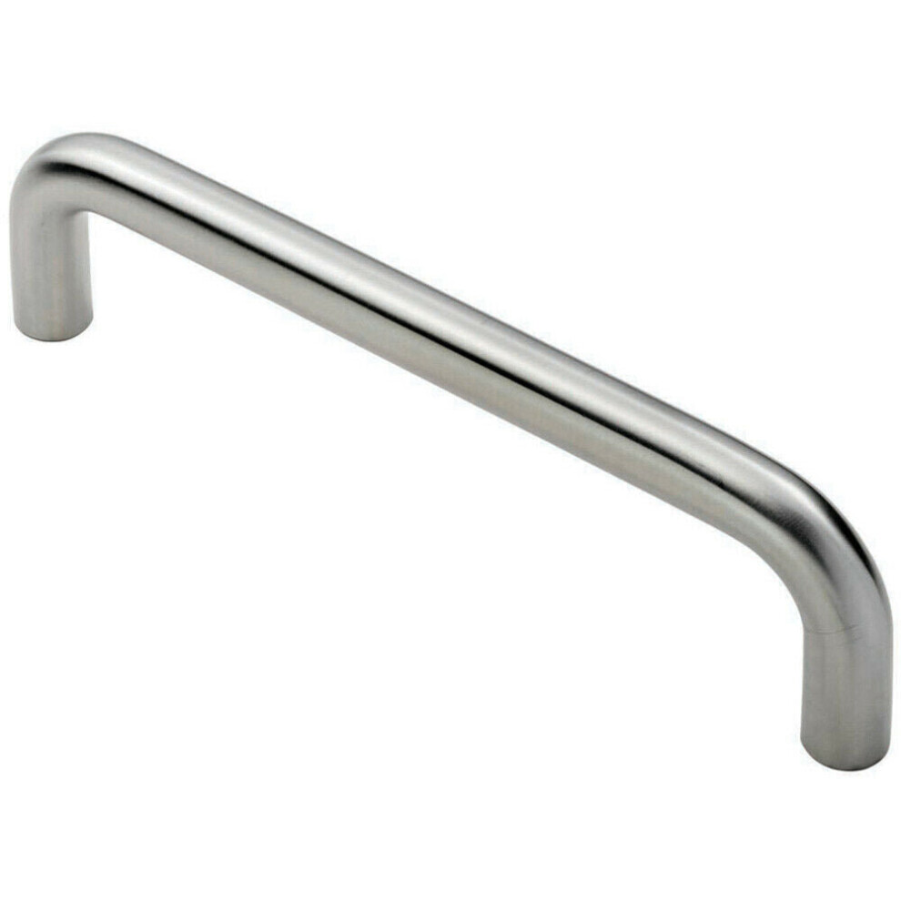 Loops Round D Bar Pull Handle 244 19Mm 225Mm Fixing Centres Satin Steel