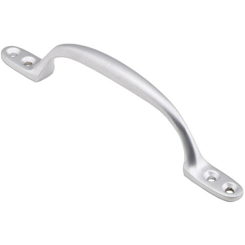Loops Sash Window Bow Shaped Lift Handle 158 x 12mm 30mm Proj Satin Chrome