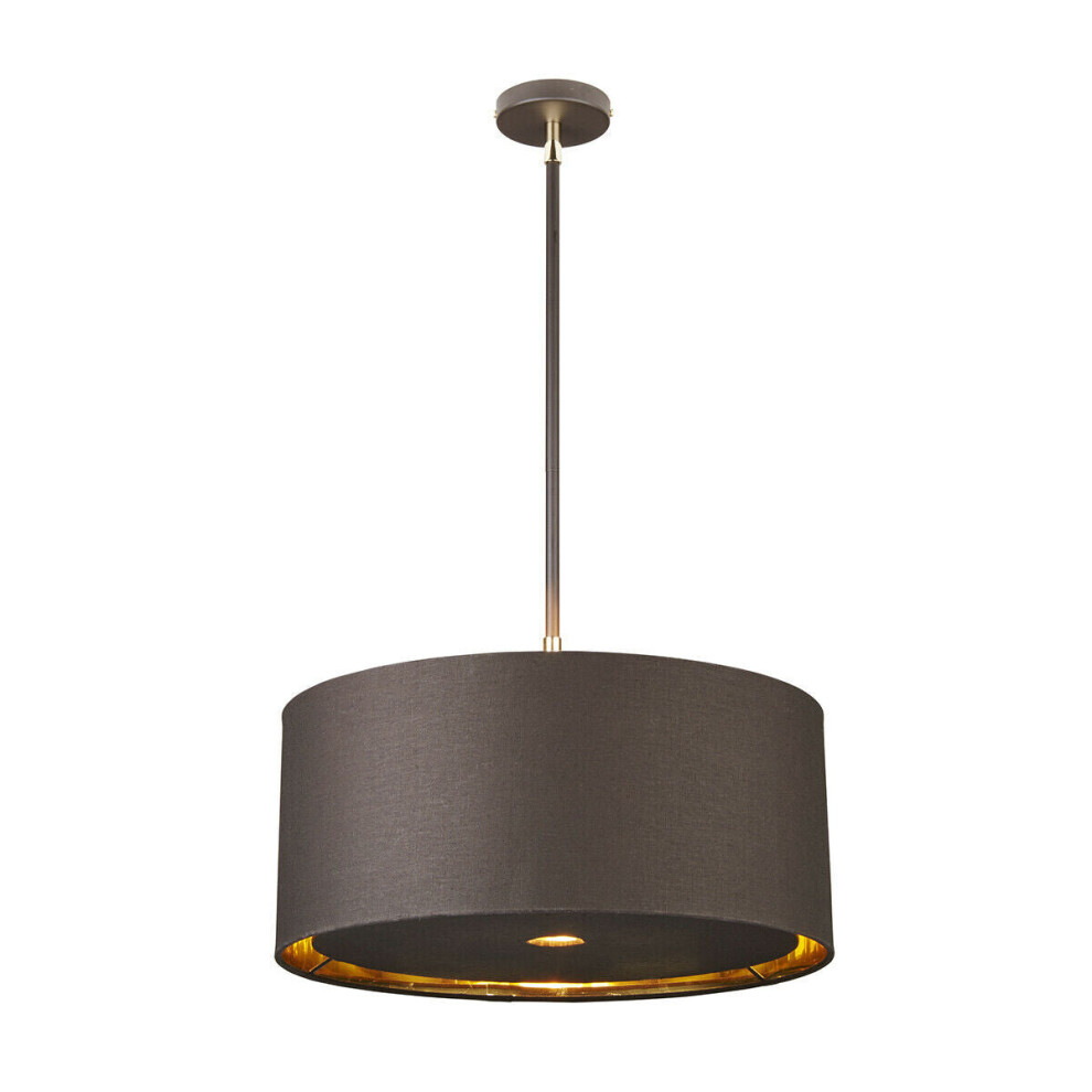 Loops 1 Bulb Ceiling Pendant Light Fitting Brown Highly Polished Brass Led E27 60W