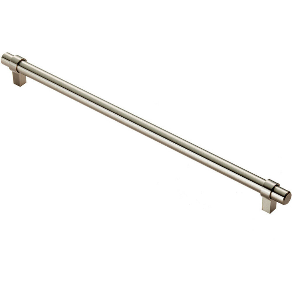 Loops Round T Bar Cabinet Pull Handle 360 X 14Mm 320Mm Fixing Centres Satin Nickel