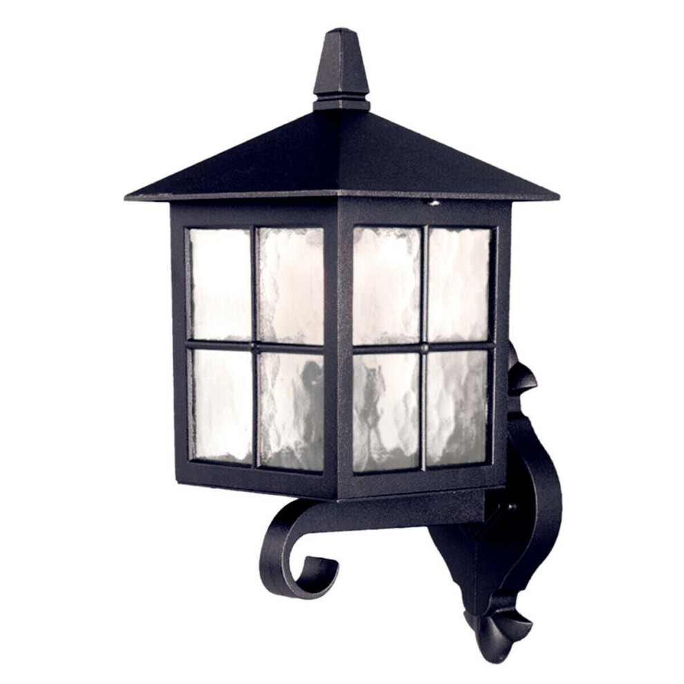 IP44 Outdoor Wall Light Die Cast Aluminium Black LED E27 100W