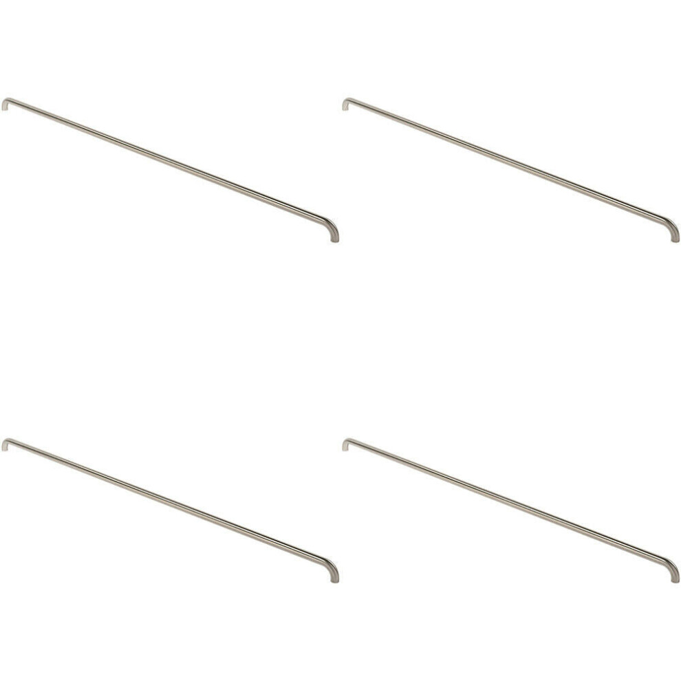 4X Round D Bar Pull Handle 1830 X 30Mm 1800Mm Fixing Centres Satin Steel