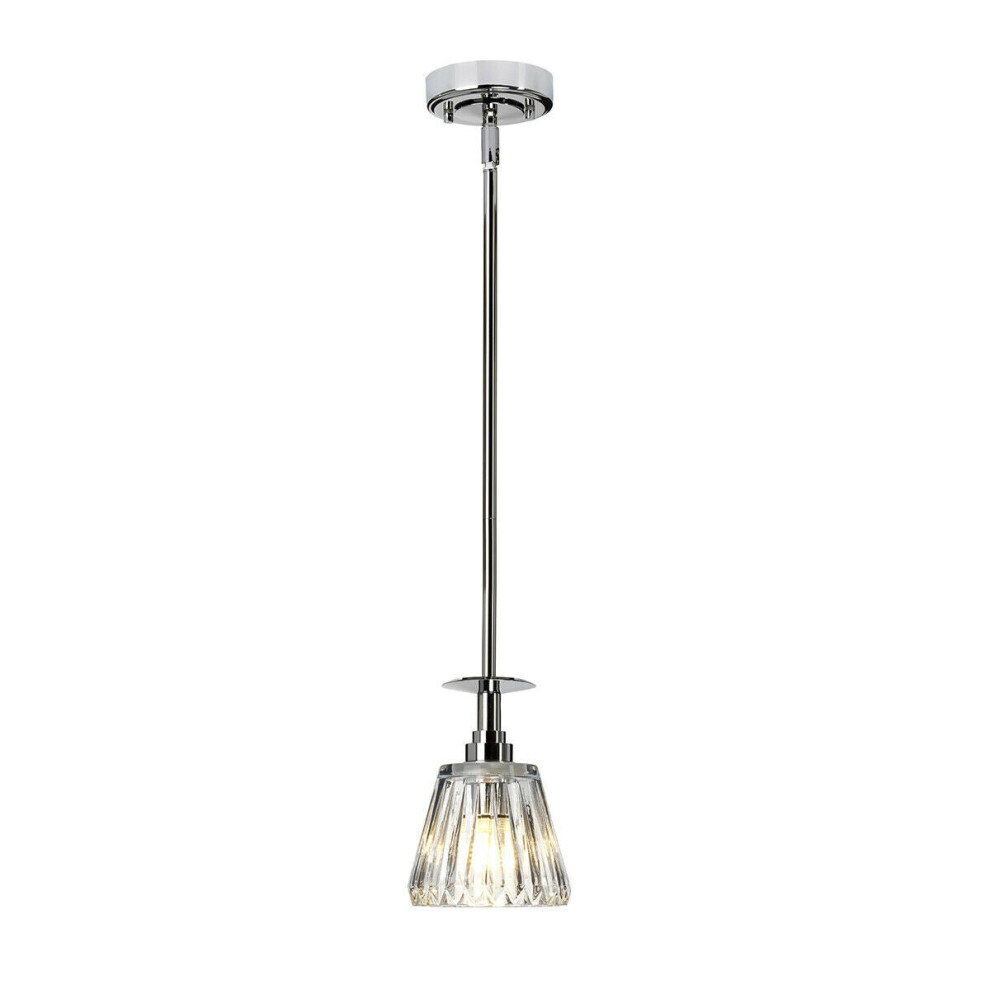 Loops Ip 44 Pendant Light Fitting Polished Chrome Led G9 3.5W