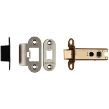 76mm Heavy Sprung Tubular Latch Radius Satin Stainless Steel Door Latch