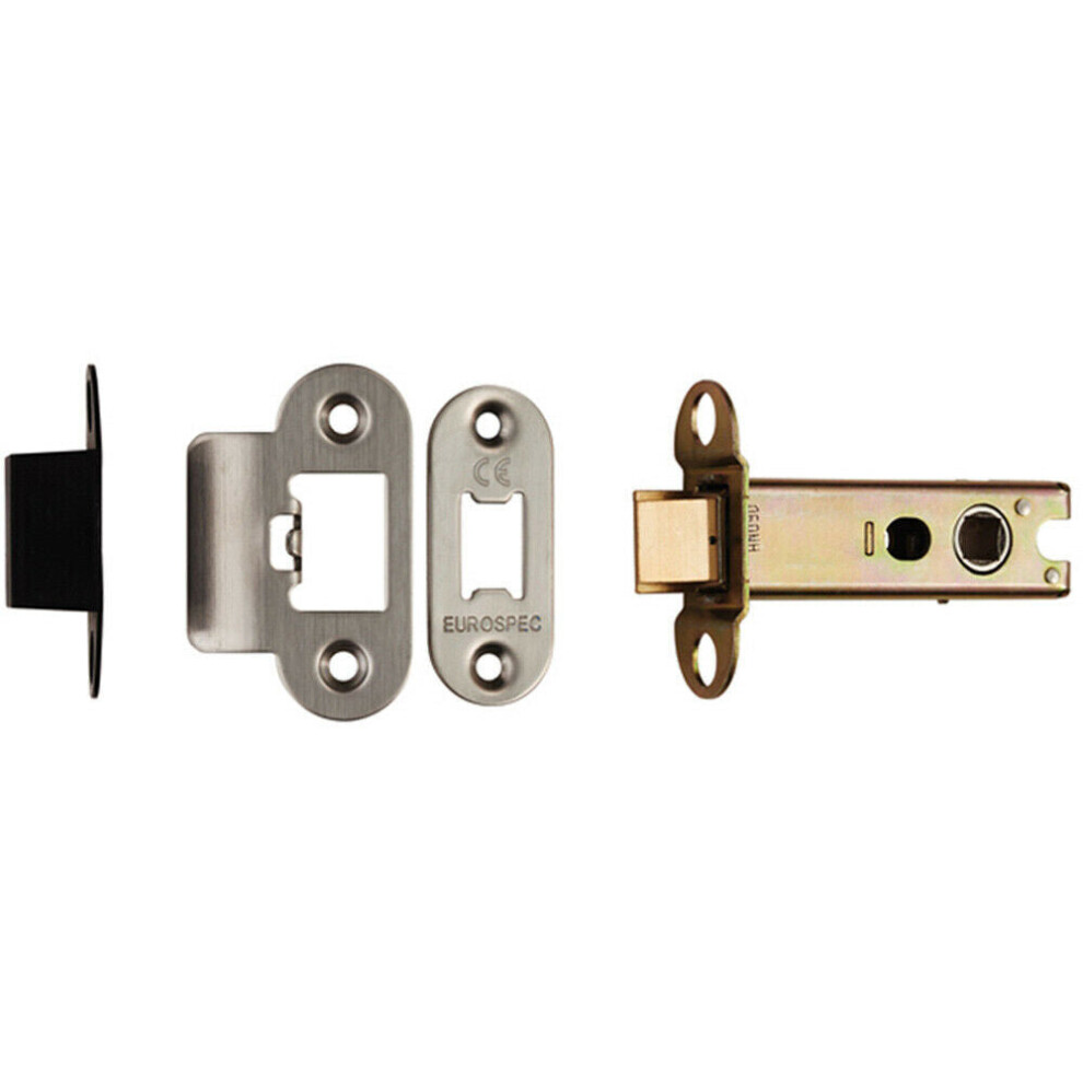 Loops 76Mm Heavy Sprung Tubular Latch Radius Satin Stainless Steel Door Latch