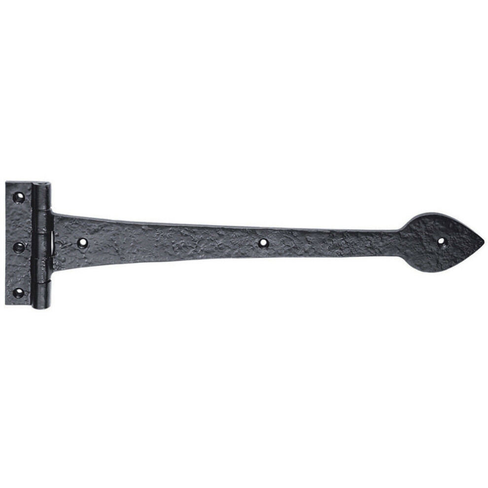 PAIR 380 x 102mm Ornate T Hinge Black Antique Internal Decorative Door Hinge