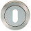 Loops Round Lock Profile Escutcheon 52mm Dia Concealed Fix Bright Satin Steel 1