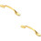 Loops 2x 128mm Shaker Style Cabinet Pull Handle 76mm Fixing Centres Satin Brass 1