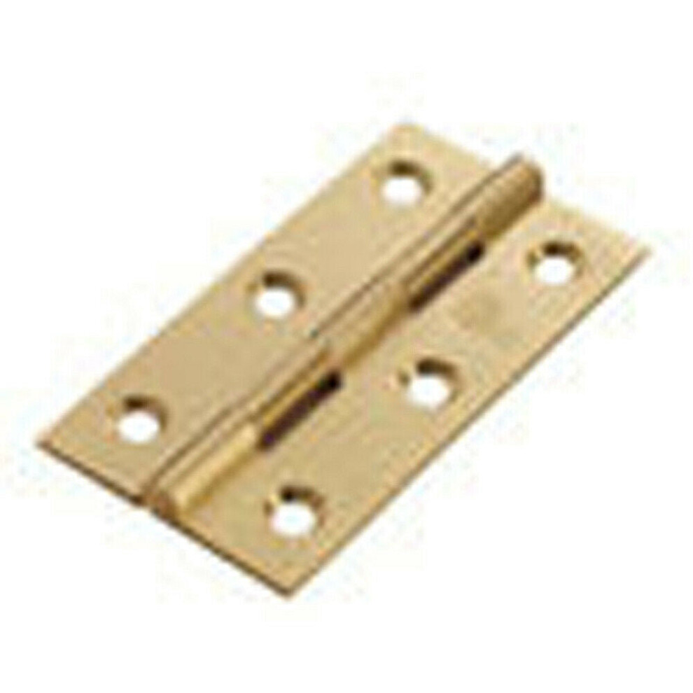 Pair 76 X 40 X 1.5Mm Solid Drawn Brass Butt Hinge Satin Brass Interior Door 5056492564563