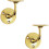 Loops 2x Lightweight Handrail Bannister Bracket 72mm Projection Polished Brass 1