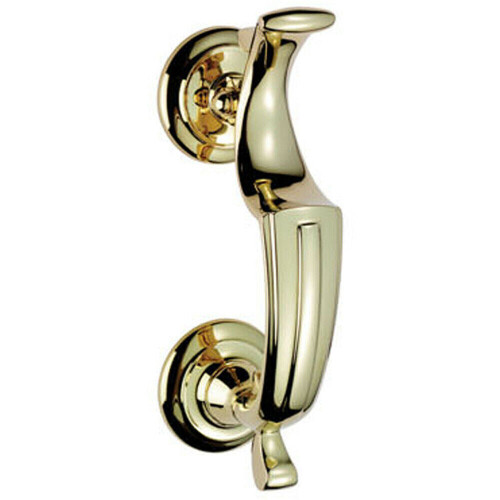 Loops Heavyweight Doctors Door Knocker 121mm Fixing Centres Stainless Brass