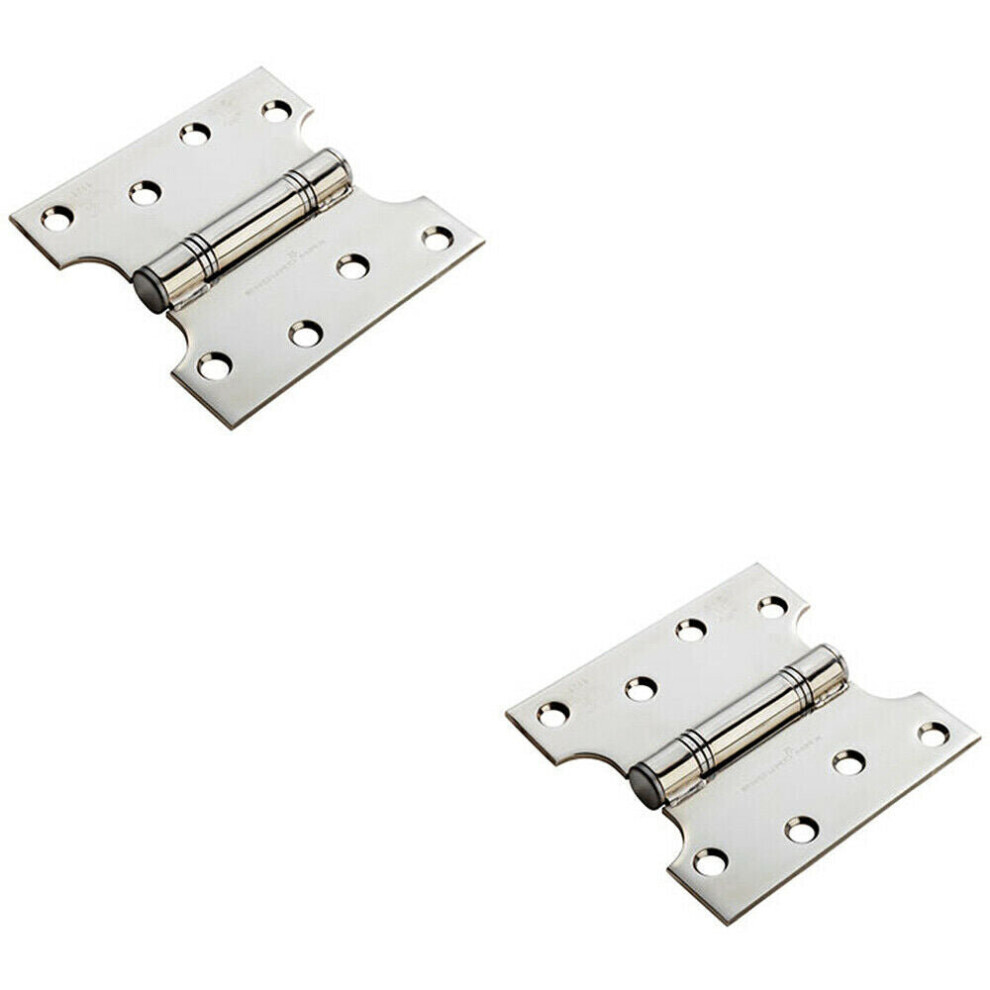 2x PAIR 101.6 x 101.6 x 3mm Parliament Hinge Stainless Steel Internal Door