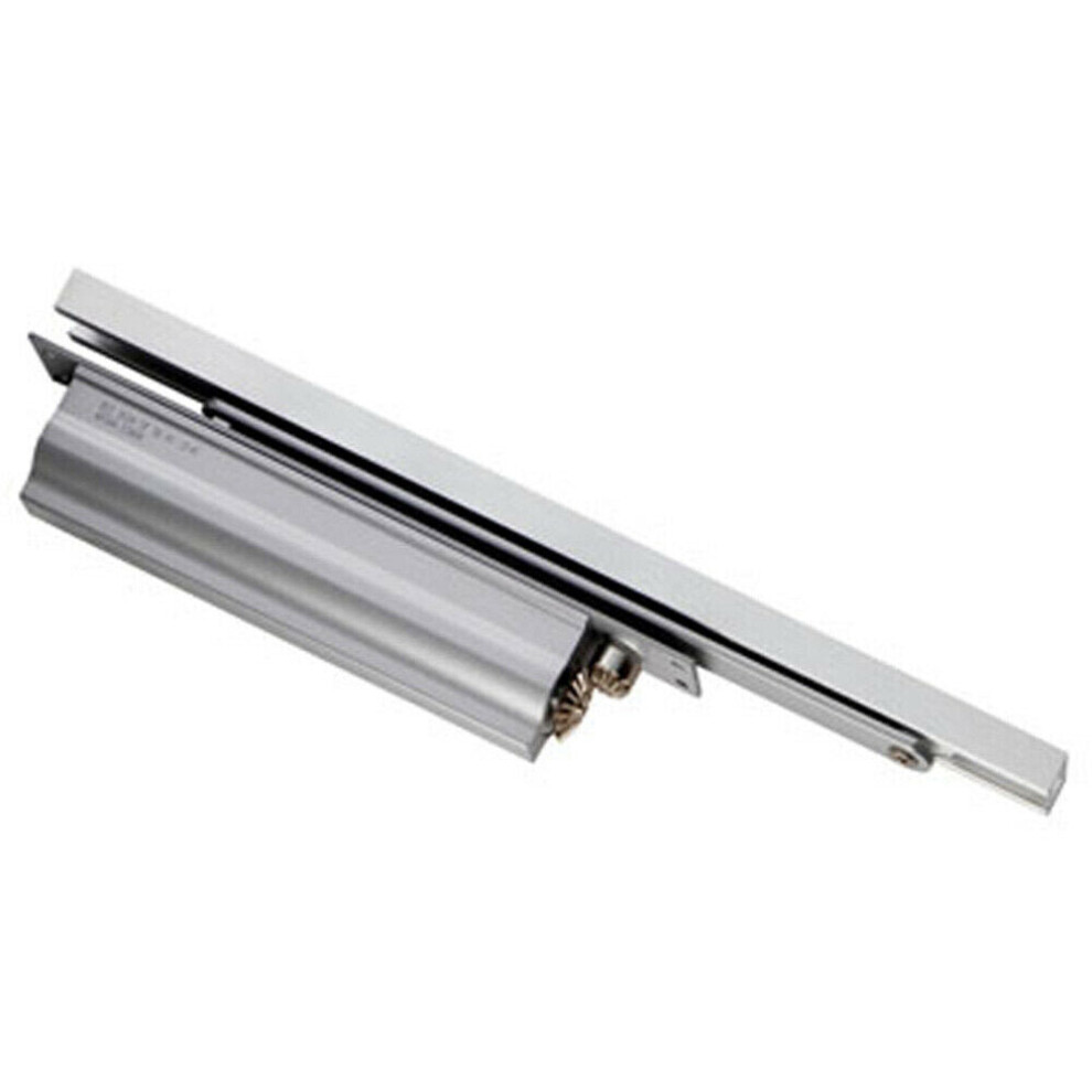 Concealed Slim Door Closer with Slide Arm Variable Power Size 2 4 Silver