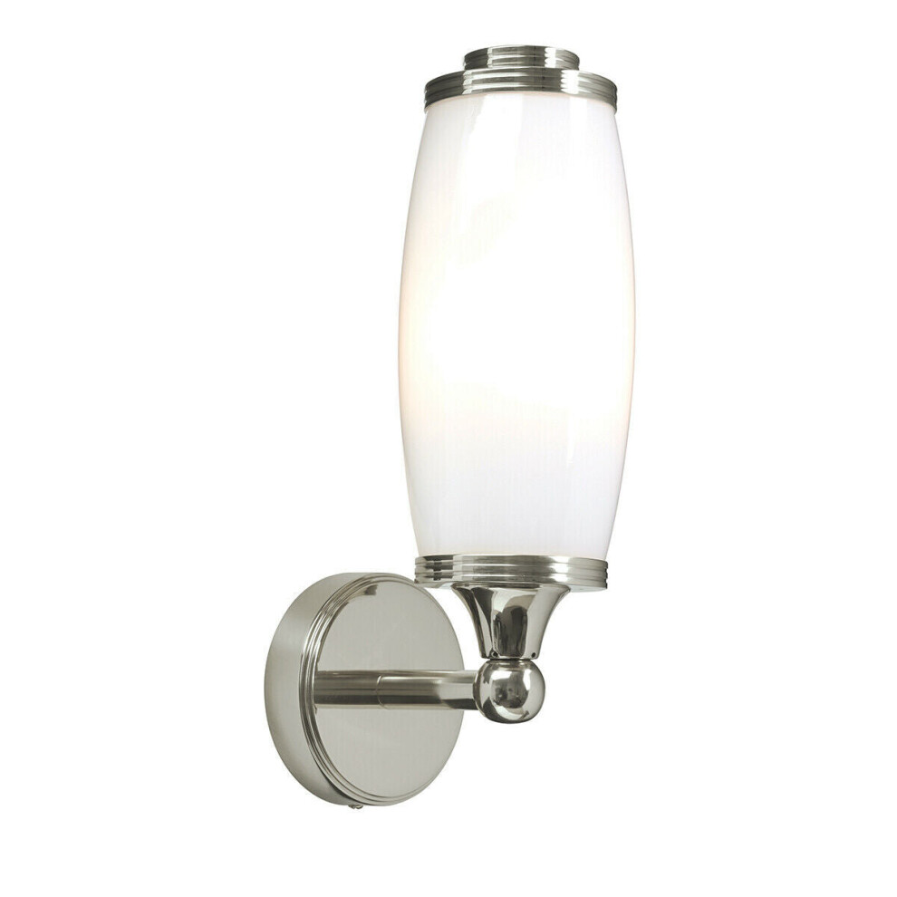 Loops Ip44 Wall Enclosed Glass Shade Led Included Polished Nickel Led G9 3.5W Light