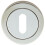 Loops Round Lock Profile Escutcheon 52mm Dia Concealed Fix Bright Steel 1
