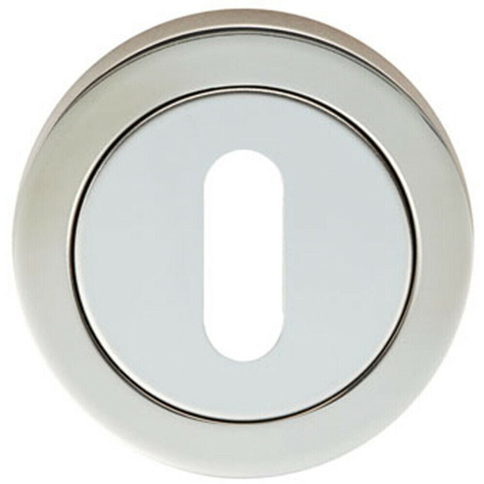 Round Lock Profile Escutcheon 52Mm Dia Concealed Fix Bright Steel 5056492564983