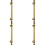 Loops 4x Ornate Pull Handle with Reeded Grip 353mm Fixing Centres Polished Brass 1