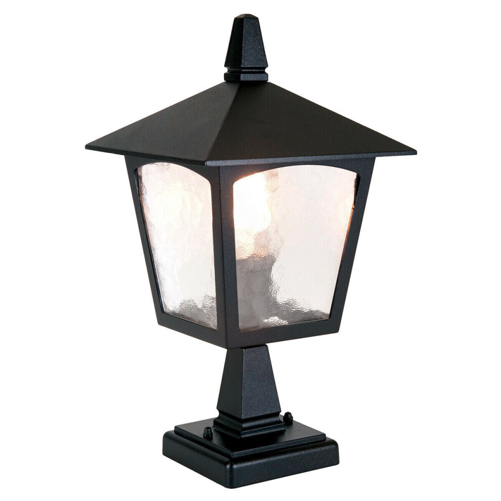 Loops Ip43 1 Bulb Wall Ground Pedestal Light Black Led E27 100W D00216