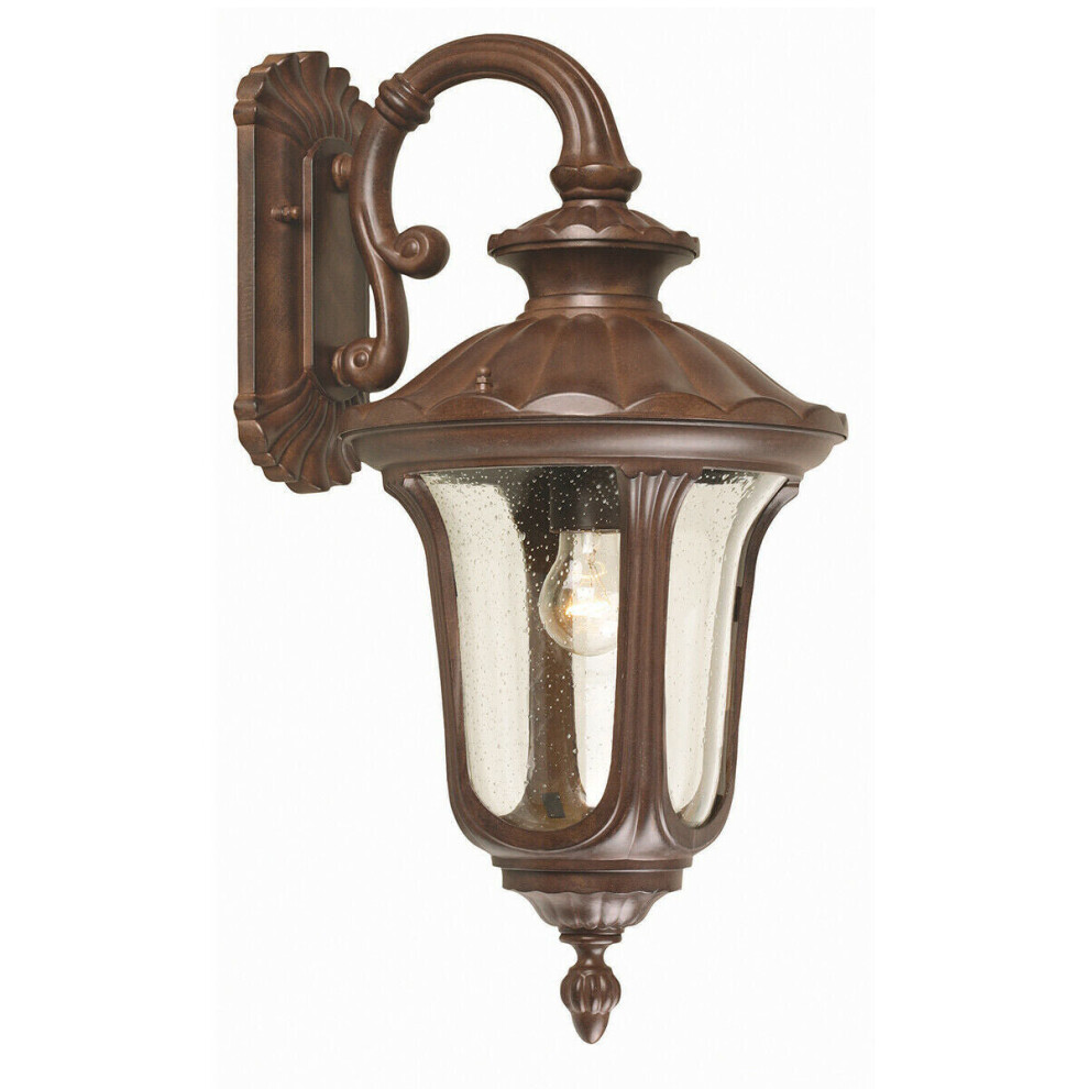 Loops Outdoor Ip44 Wall Rusty Patina Led E27 100W D00270 Light/Bronze