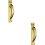 Loops 2x Curved Right Handed Door Pull Handle Engraved with 'Pull' Polished Brass 1