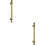 Loops 2x Ornate Pull Handle with Reeded Grip 353mm Fixing Centres Polished Brass 1
