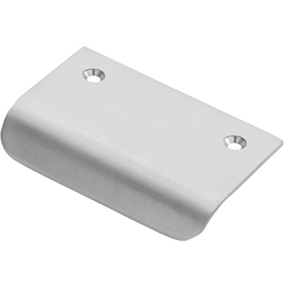 Loops Semi Concealed Cabinet Finger Pull Handle 52Mm Fixing Centres Satin Chrome