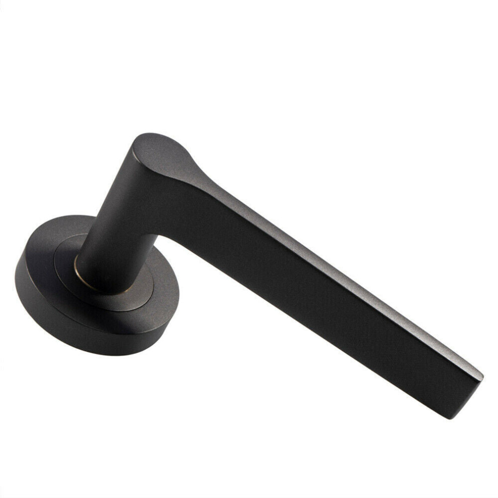 Loops Pair Straight Rounded Handle On Round Rose Concealed Fix Matt Bronze