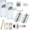 Loops Door Handle & Latch Pack Chrome Victorian Scroll Lever Backplate 120 x 41mm 1