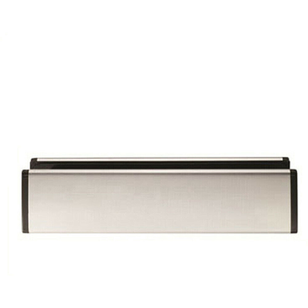 All In One Sleeved Letterbox Plate 260 X 47Mm Aperture Satin Steel
