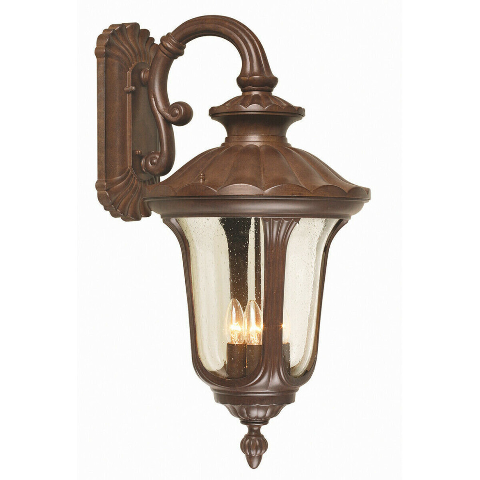 Loops Outdoor Ip44 4Wall Light Rusty Bronze Patina Led E14 60W