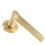 Loops PAIR Straight Rounded Handle on Round Rose Concealed Fix Satin Brass 1