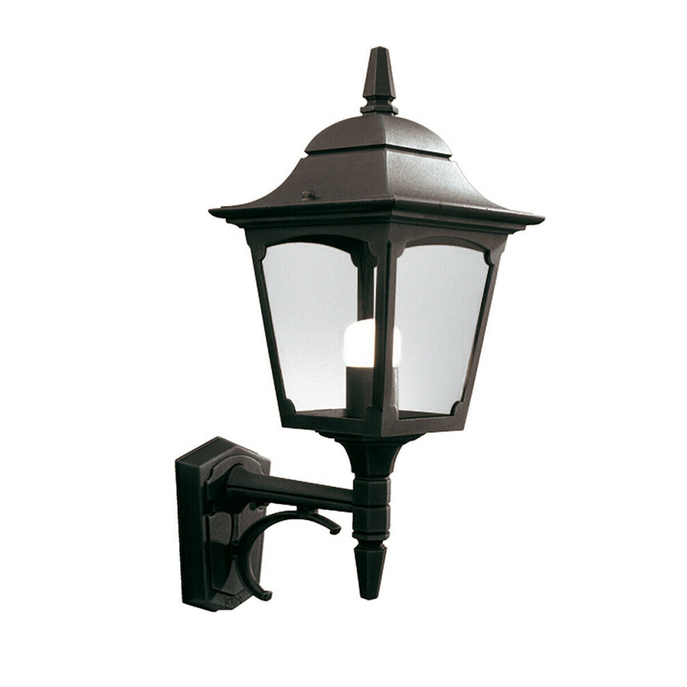 Loops Outdoor Ip44 Wall Sconce Led E27 100W Bulb External D00305 Light/Black