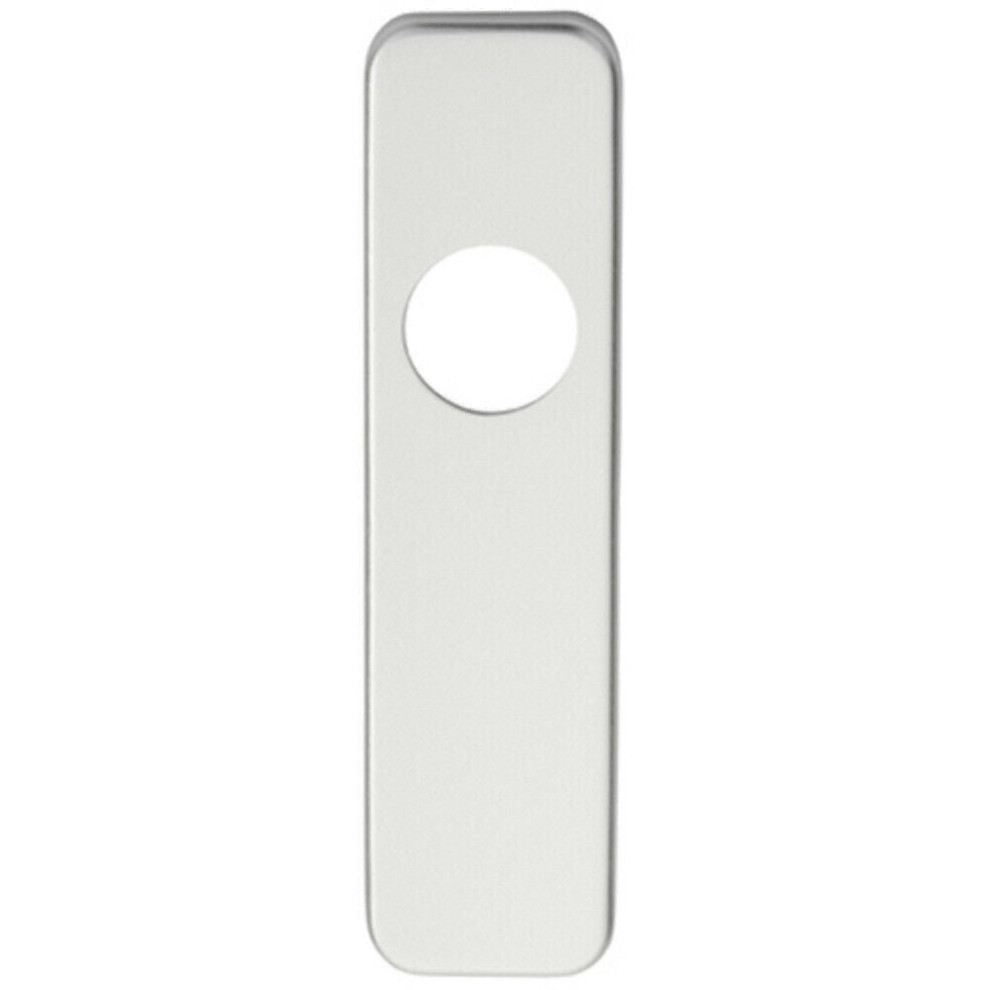 PAIR Door Handle Latch Plate for Safety Levers 154 x 40mm Satin Aluminium
