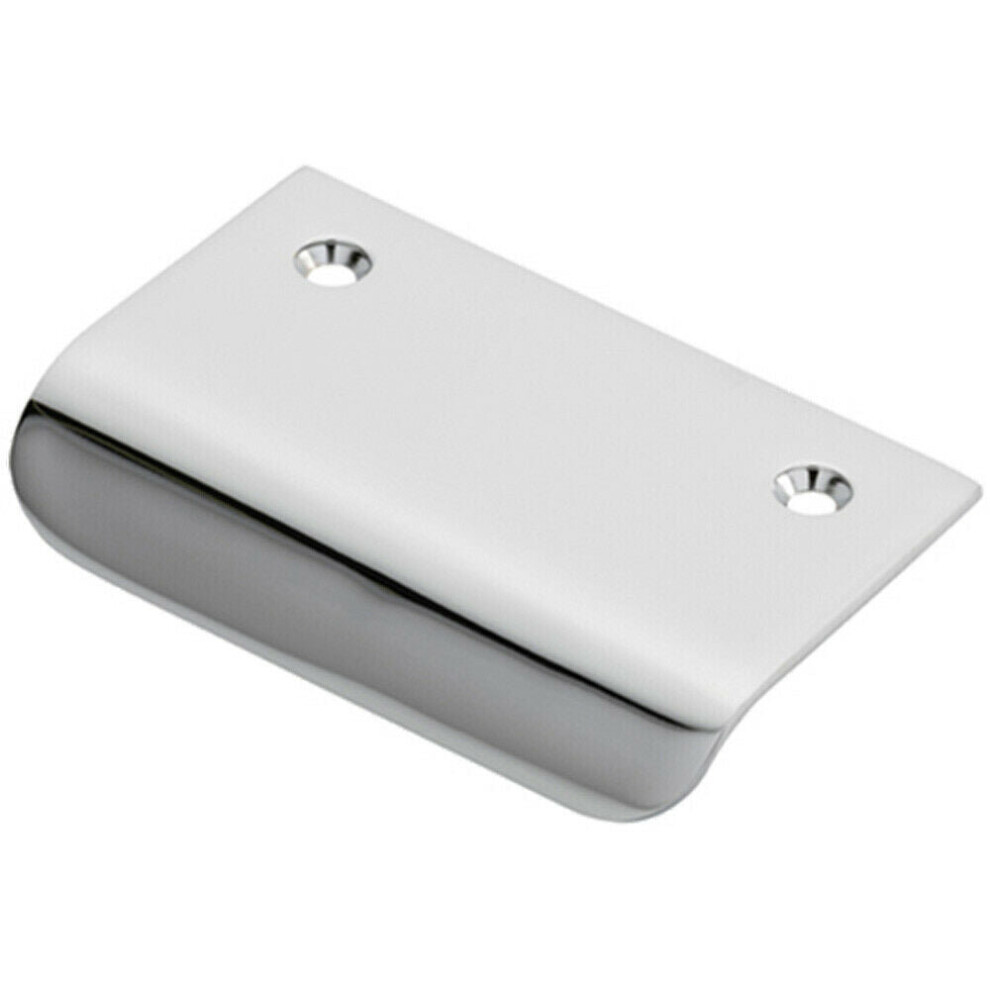 Loops Semi Concealed Cabinet Finger Pull Handle 52Mm Fixing Centres Polished Chrome