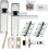 Loops Door Handle & Latch Pack Chrome Straight Rounded Bar on Screwless Round Rose 1