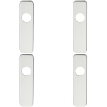4x PAIR Door Handle Latch Plate for Safety Levers 154 x 40mm Satin Aluminium