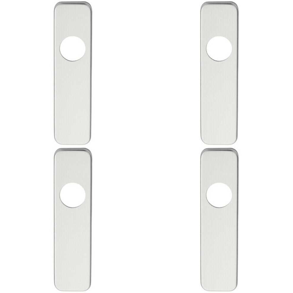 4X Pair Door Handle Latch Plate For Safety Levers 154 X 40Mm Satin Aluminium