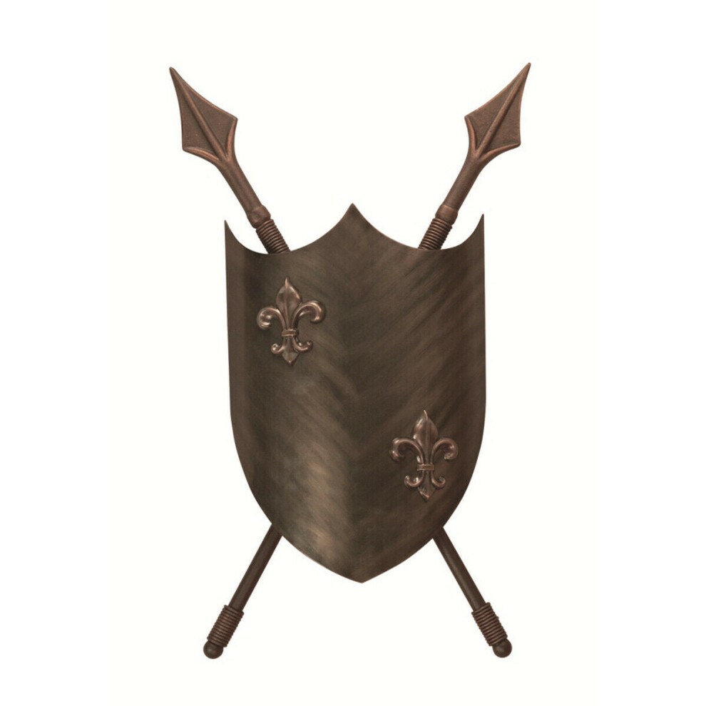 Loops Twin Wall Light Coat Of Arms Design Unique Burnished Bronze Led Gu10 35W