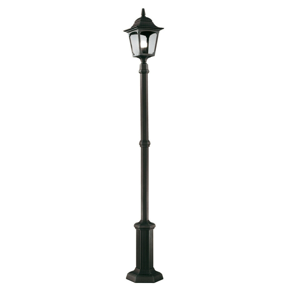 Loops Outdoor Ip44 1 Bulb Lamp Post Led E27 100W Bulb Traditional D00309 Black