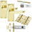 Loops Door Handle & Latch Pack Brass Victorian Straight Lever on Square Backplate 1