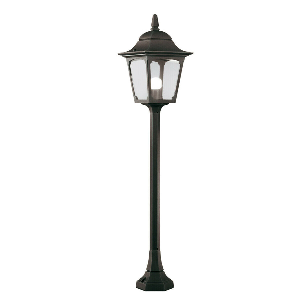 Loops Outdoor Ip44 1 Bulb Short Mini Lamp Post Pillar Black Led E27 100W D00308