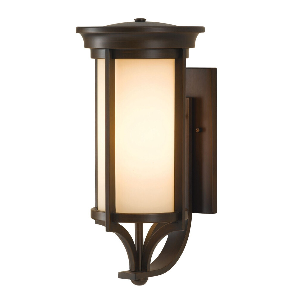 Loops Outdoor Ip44 Wall Light Heritage Bronze Led E27 100W