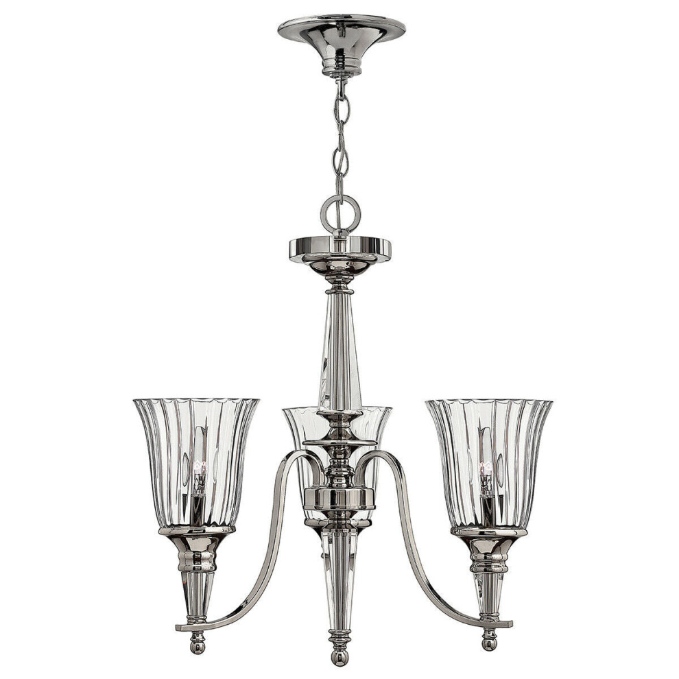 3 Bulb Chandelier Hanging Pendant LIght Sterling LED E14 60W Bulb