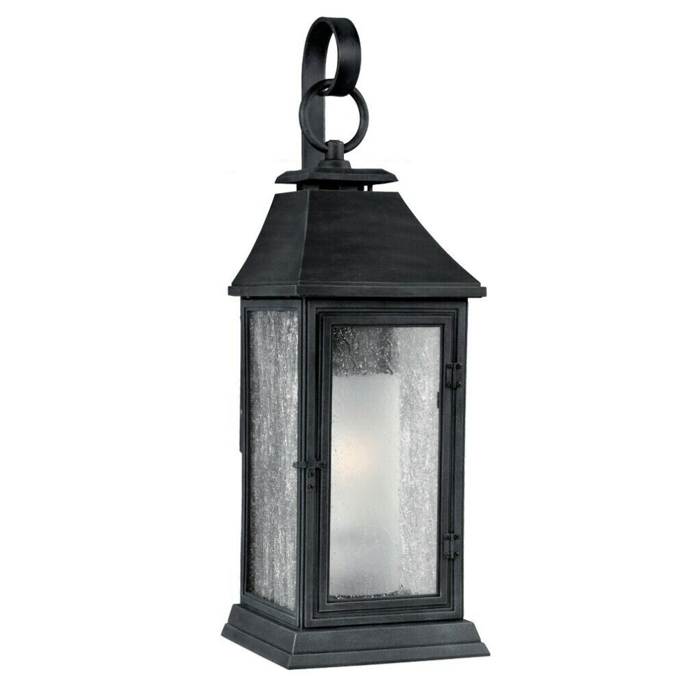 Loops Outdoor Ip44 Wall Weathered Zinc Led E27 75W D00953 Light/Dark