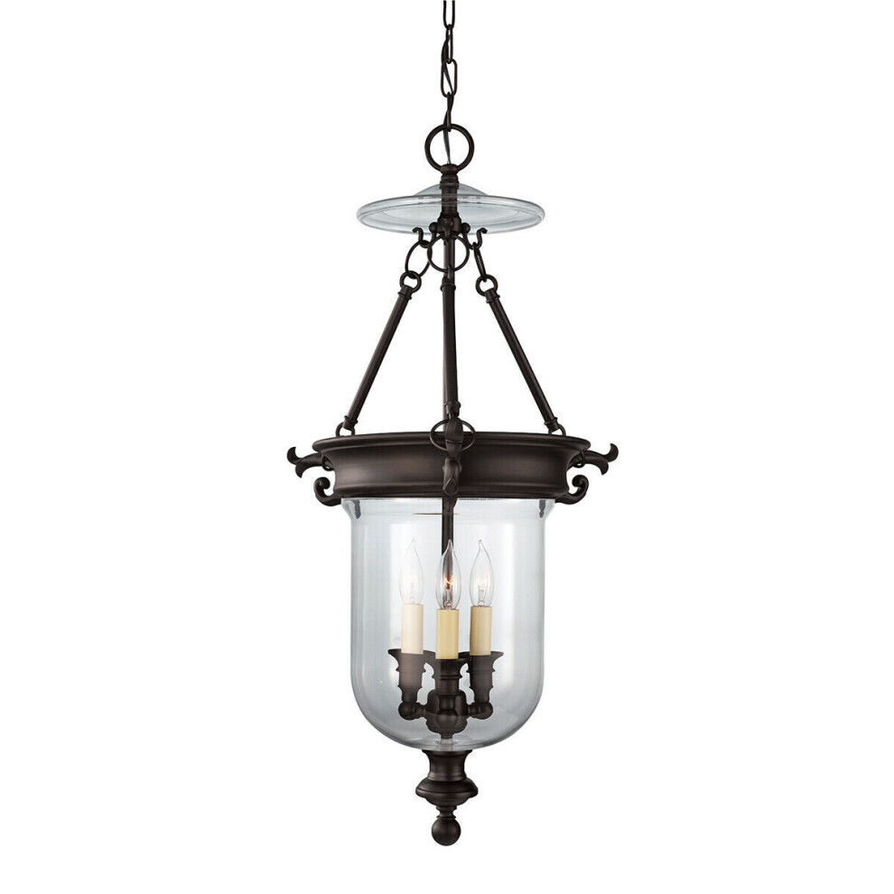 3 Bulb Chandelier Hanging Pendant LIght Oil Rubbed Bronze LED E14 40W Bulb