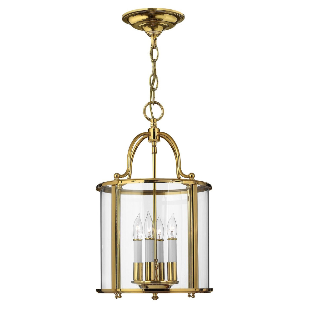 Loops 4 Bulb Ceiling Pendant Light Fitting Highly Polished Brass Led E14 60W