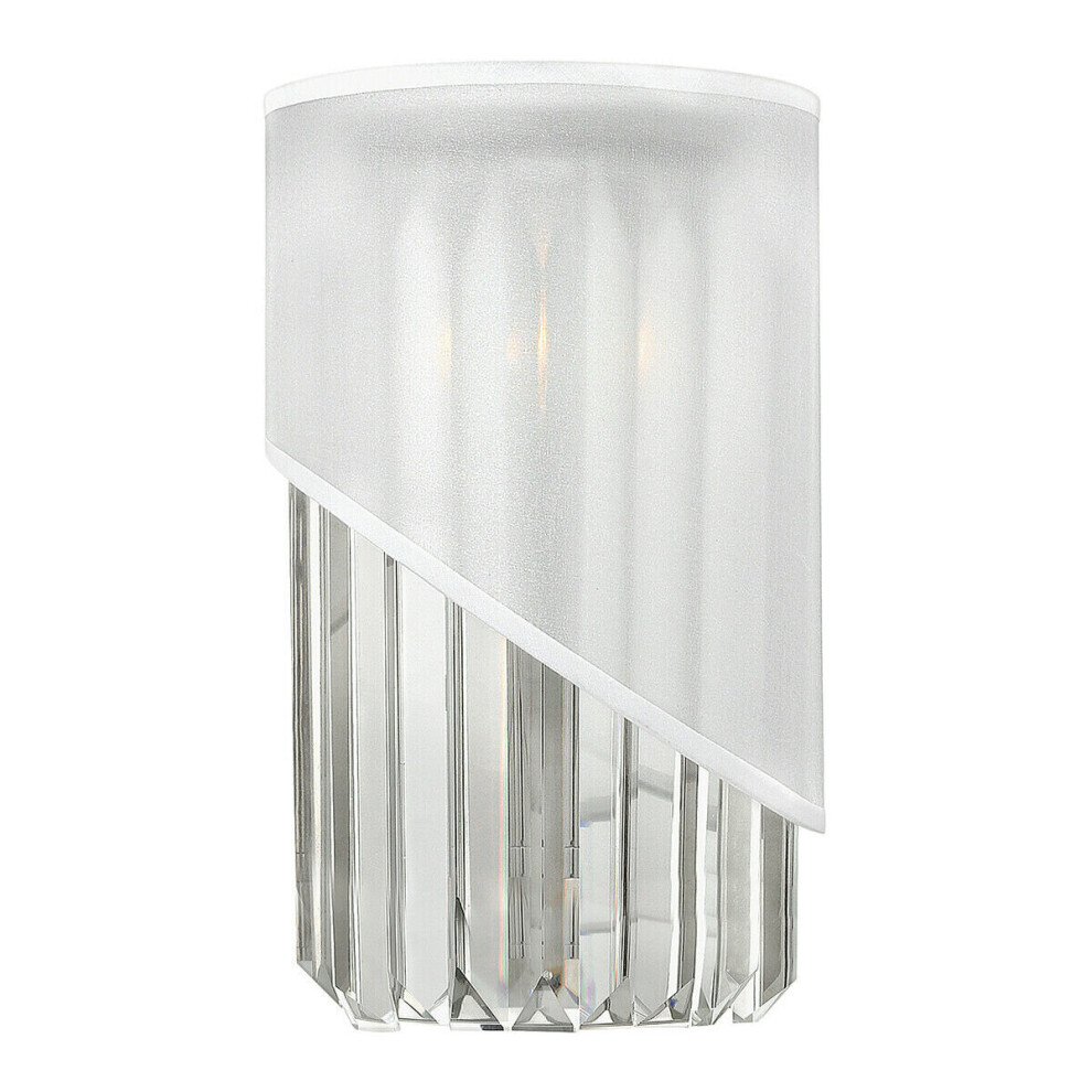 Wall Light Sconce Highly Polished Nickel Finish LED E14 60W Bulb d01317