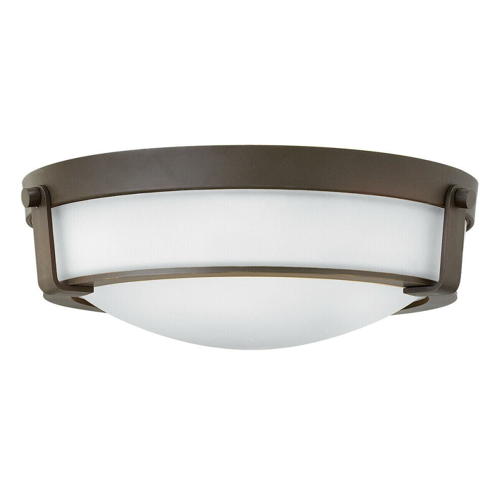 Loops 3 Bulb Flush Light Light Low Ceiling Olde Bronze Led E27 60W Bulb
