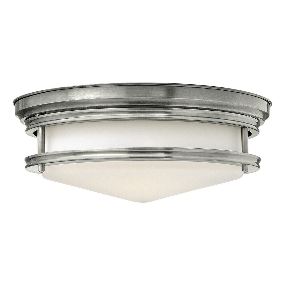 Loops 3 Bulb Flush Light Light Low Ceiling Antique Nickel Led E27 40W Bulb